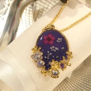 Real Pressed Flower Pendant